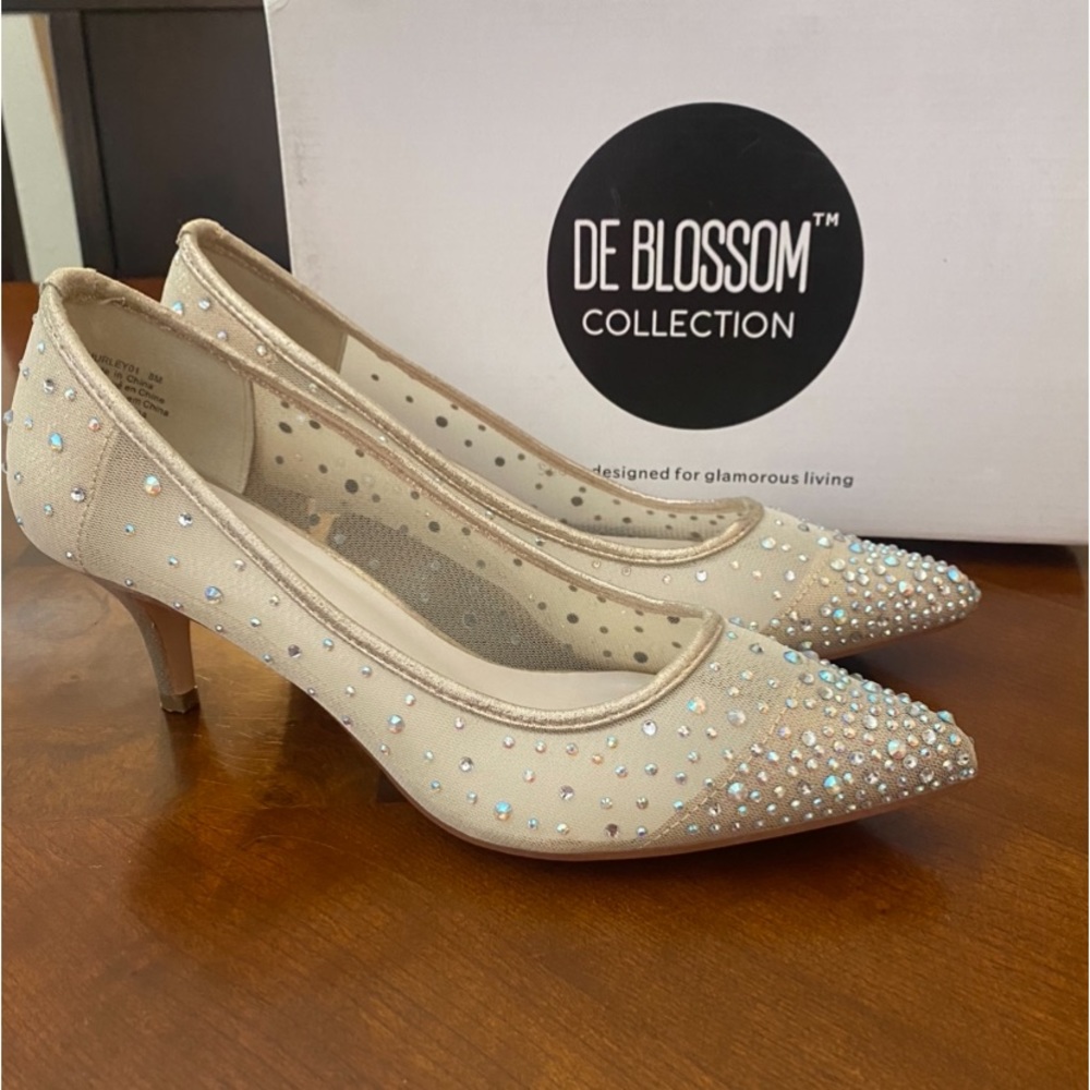 DB Blossom collection Hurley01 heels Size 8 from David’s Bridal